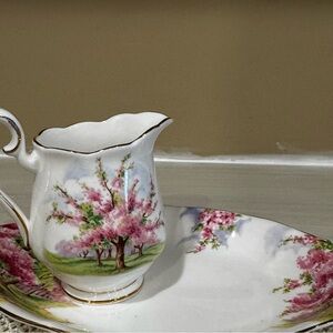 Royal Albert Blossom Time Creamer and tray.